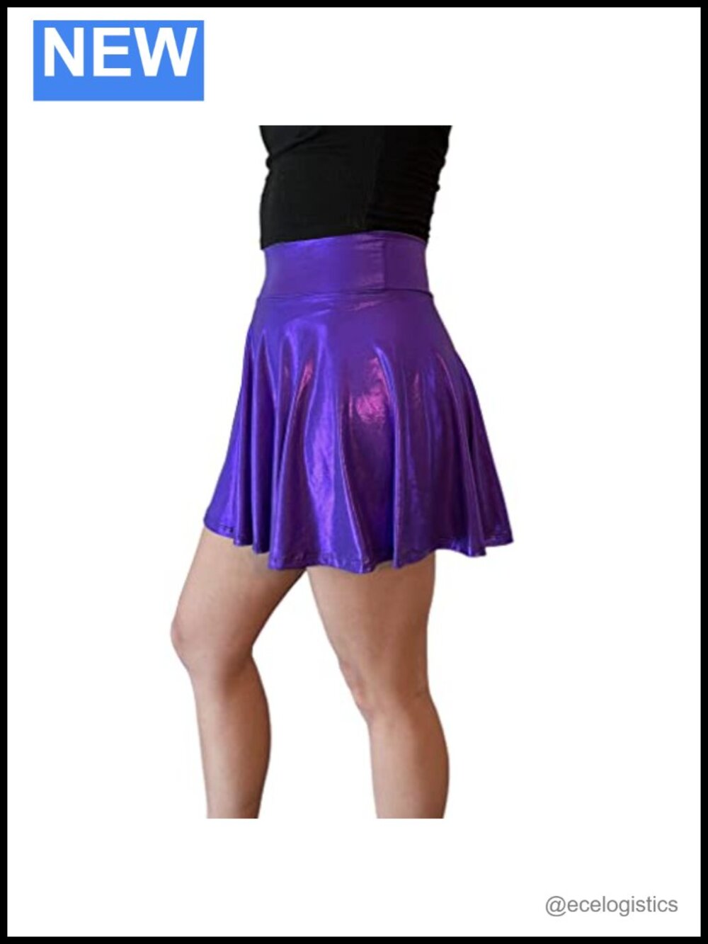 Metallic Mystique Skater Mini Skirt - Festival Rave Concert USA Made - Picture 2 of 4